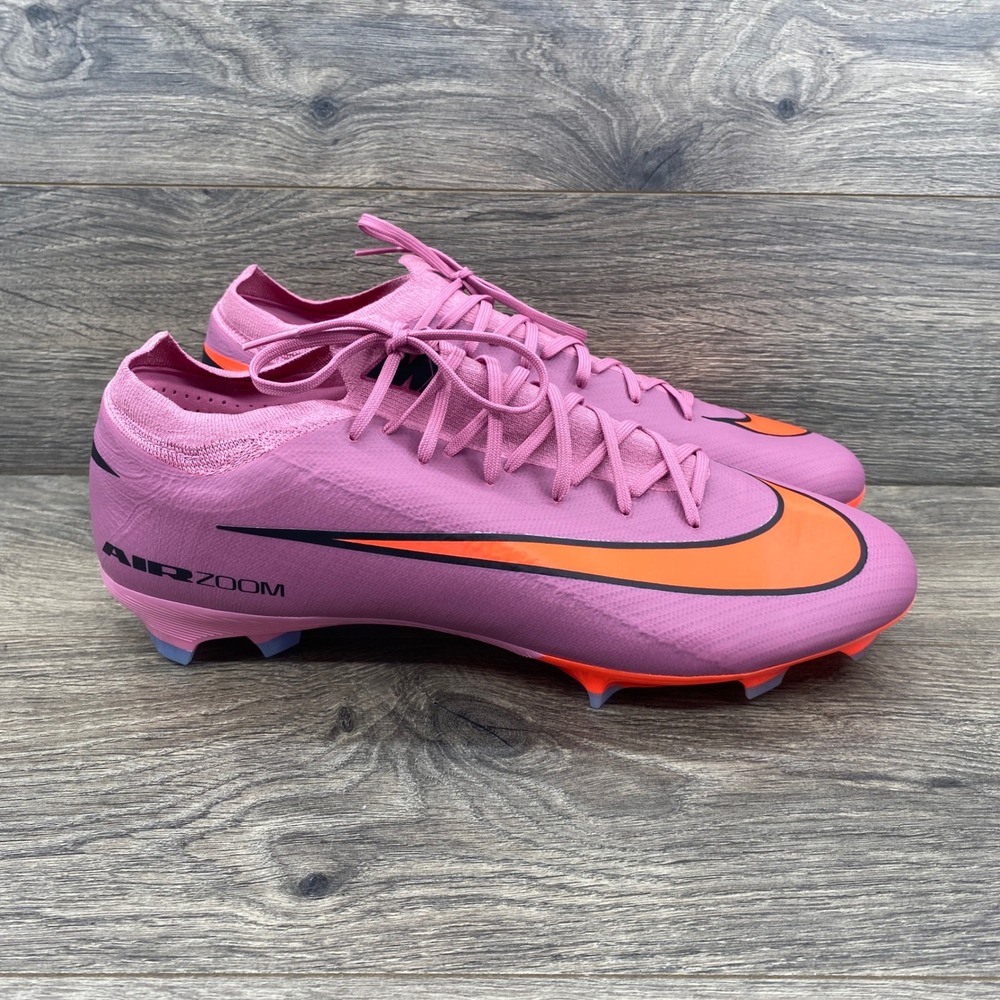 Nike Zoom Mercurial Vapor 15 Elite FG Mens 13 Pink Orange FQ8685-600 Cleats